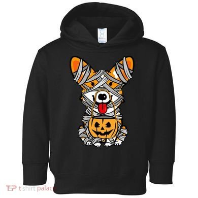 Corgi Mummy Cute Halloween Dog Lover Toddler Hoodie