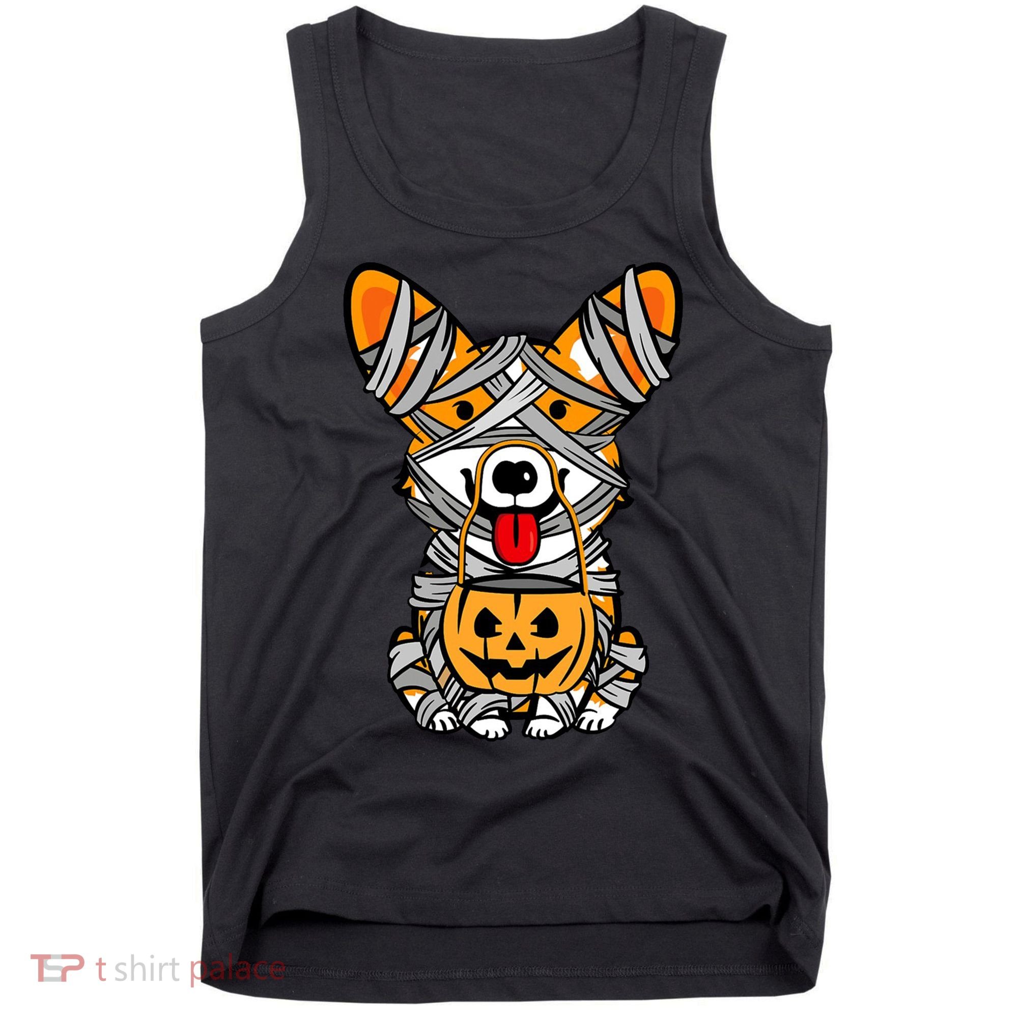 Corgi Mummy Cute Halloween Dog Lover Tank Top