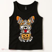 Corgi Mummy Cute Halloween Dog Lover Tank Top thumb 2