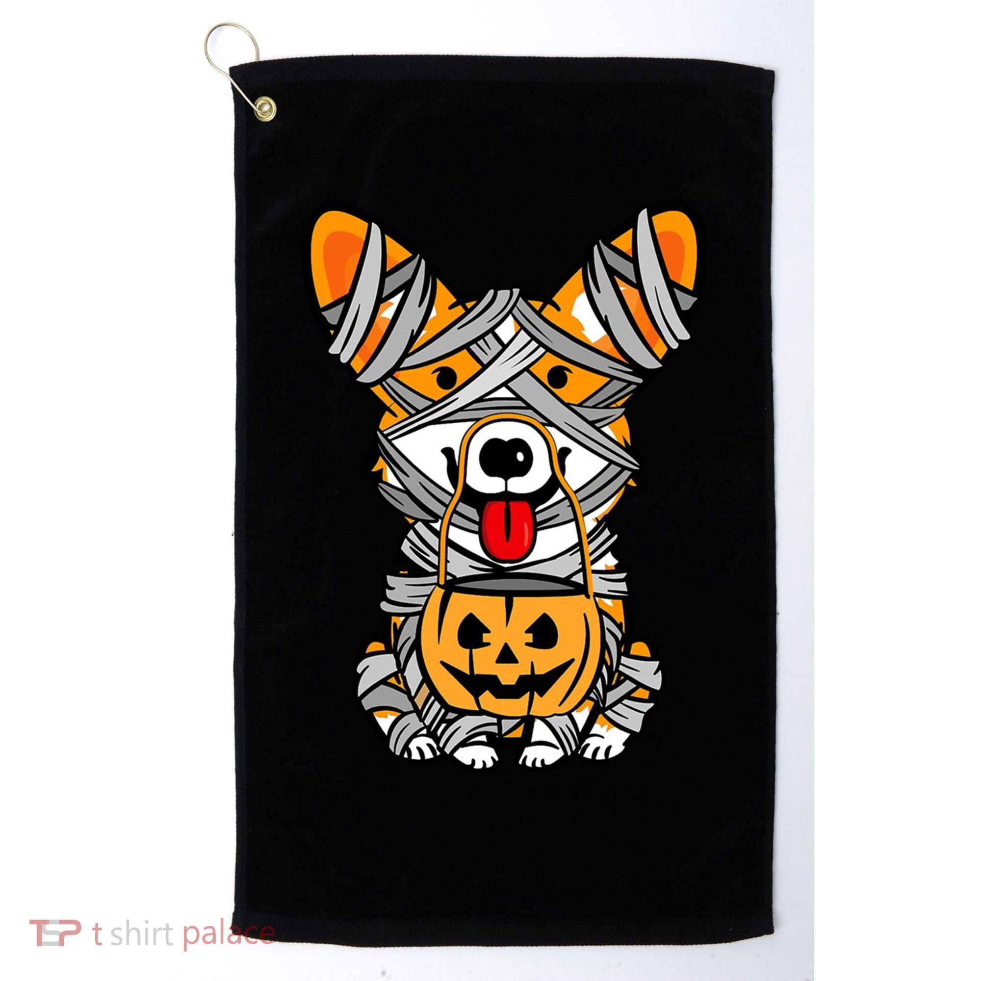 Corgi Mummy Cute Halloween Dog Lover Golf Towel