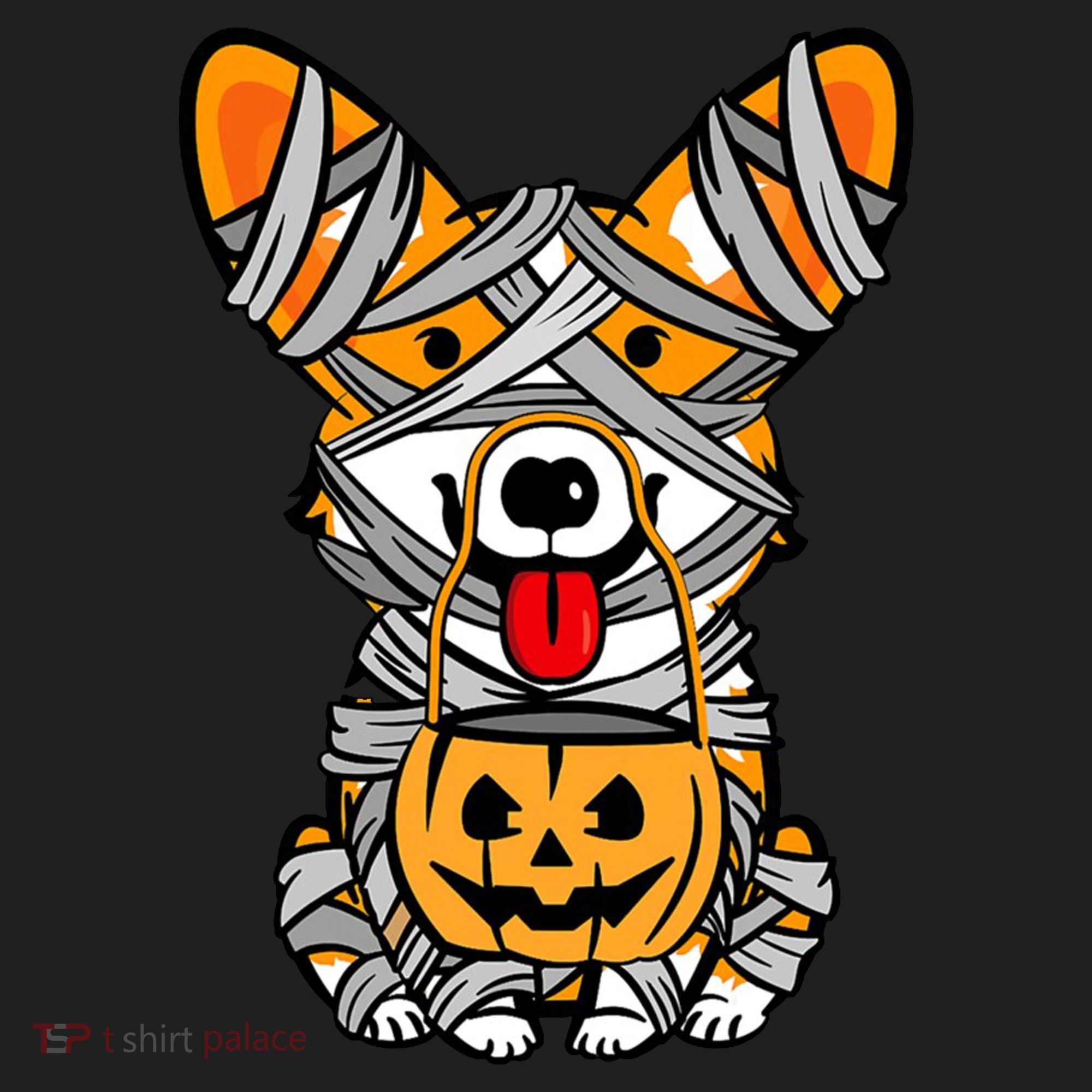 Corgi Mummy Cute Halloween Dog Lover Golf Towel