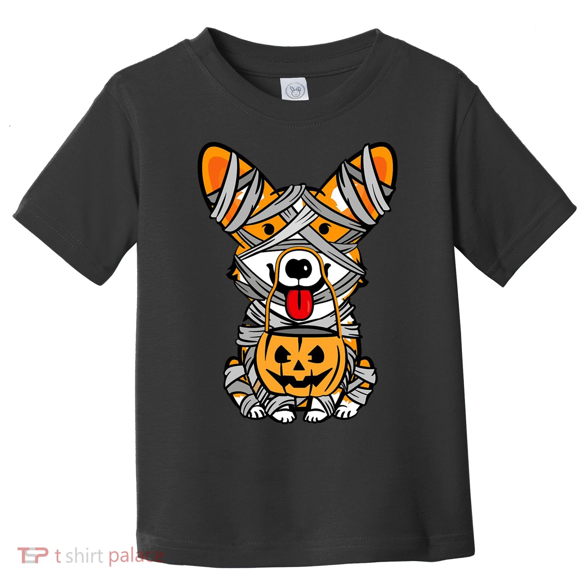 Corgi Mummy Cute Halloween Dog Lover Toddler T-Shirt