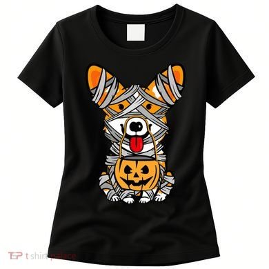 Corgi Mummy Cute Halloween Dog Lover Women's T-Shirt