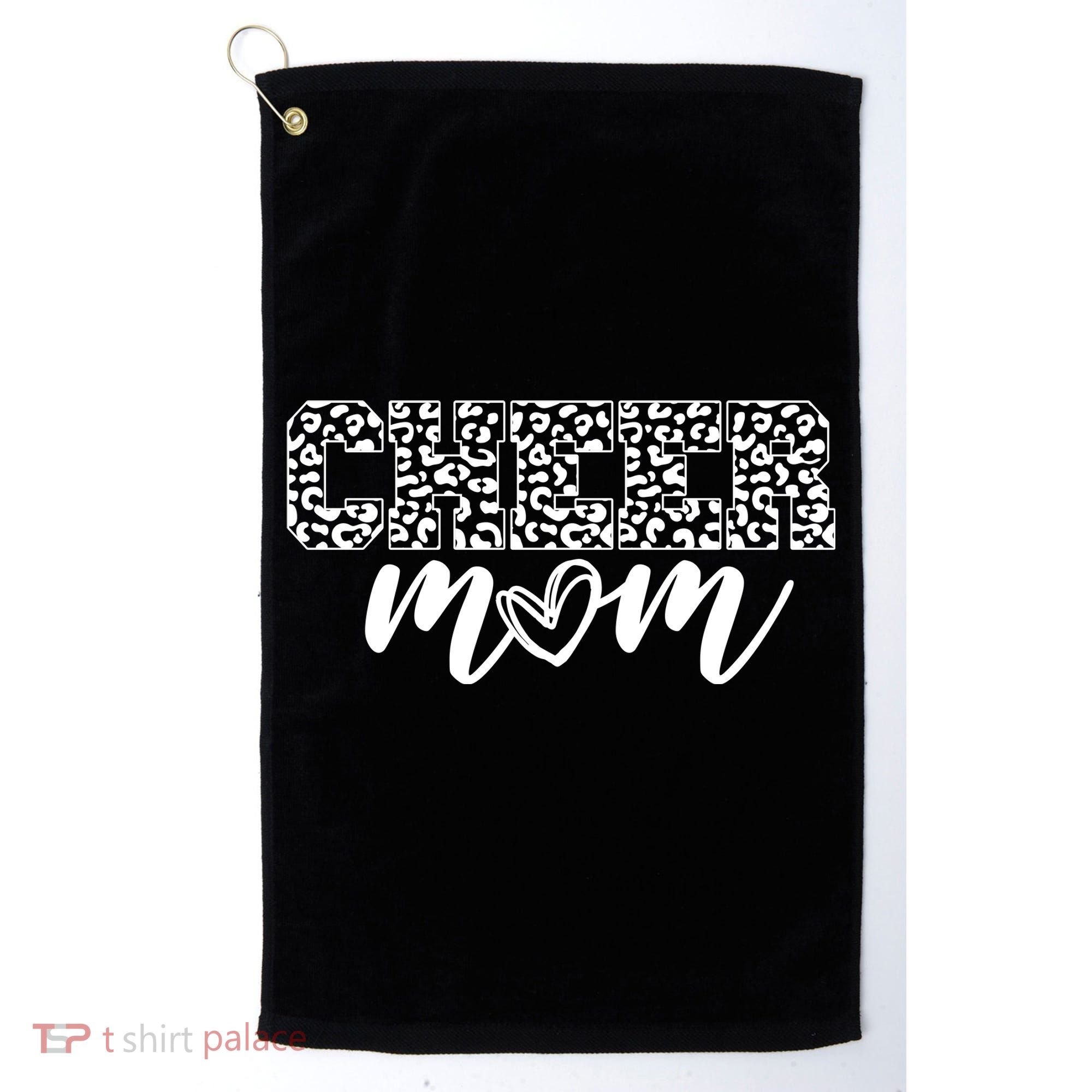 Cheer Mom Cheetah Print Cute Golf Towel