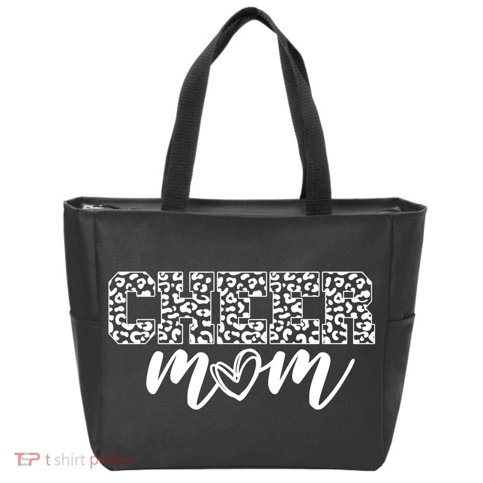 Cheer Mom Cheetah Print Cute Tote Bag