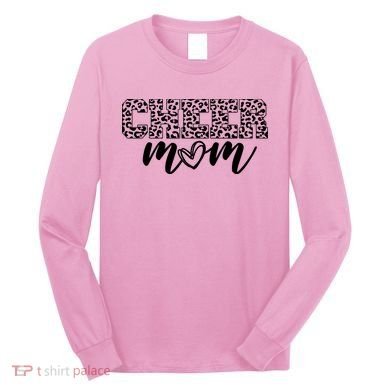 Cheer Mom Cheetah Print Cute Long Sleeve Shirt