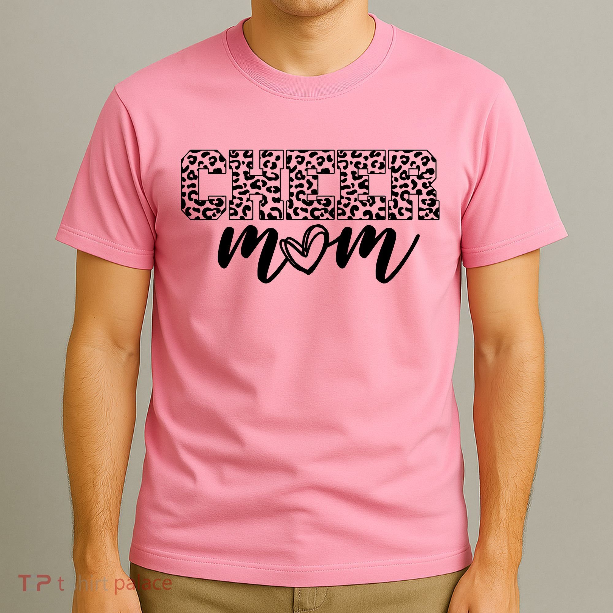 Cheer Mom Cheetah Print Cute T-Shirt
