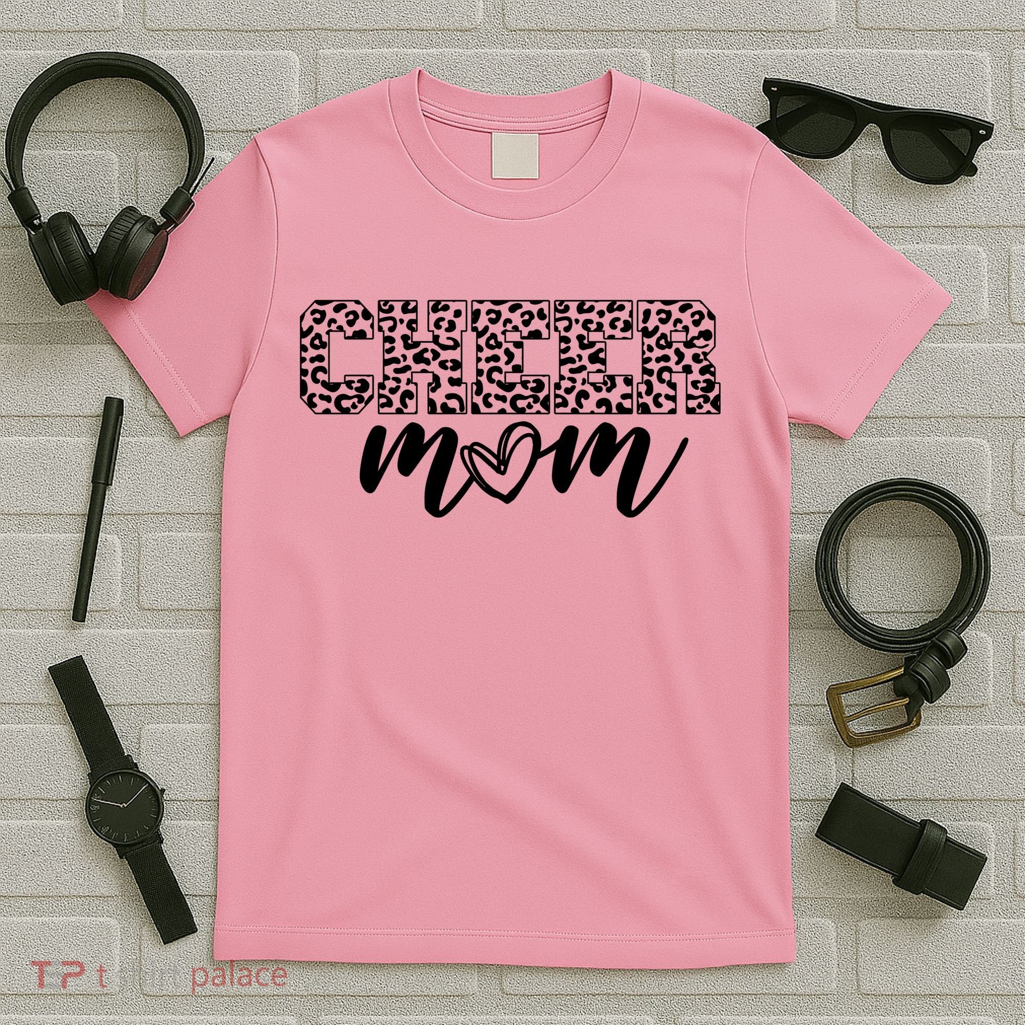 Cheer Mom Cheetah Print Cute T-Shirt