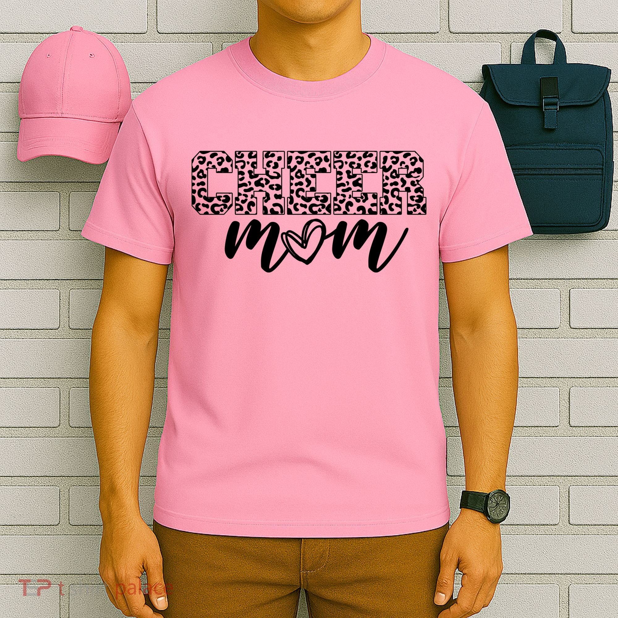 Cheer Mom Cheetah Print Cute T-Shirt