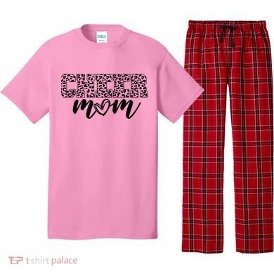 Cheer Mom Cheetah Print Cute Pajama Set