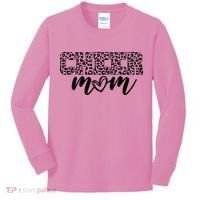 Cheer Mom Cheetah Print Cute Kids Long Sleeve Shirt thumb 0
