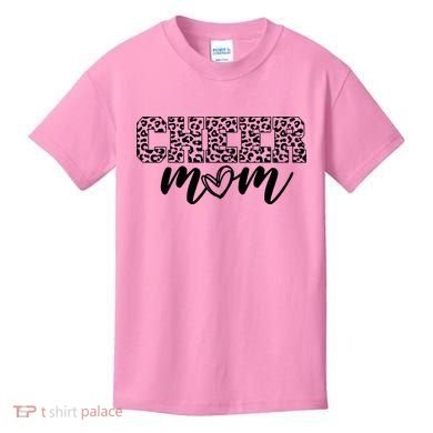Cheer Mom Cheetah Print Cute Kids T-Shirt