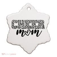 Cheer Mom Cheetah Print Cute Ceramic Ornament thumb 0