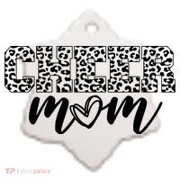 Cheer Mom Cheetah Print Cute Ceramic Ornament thumb 2