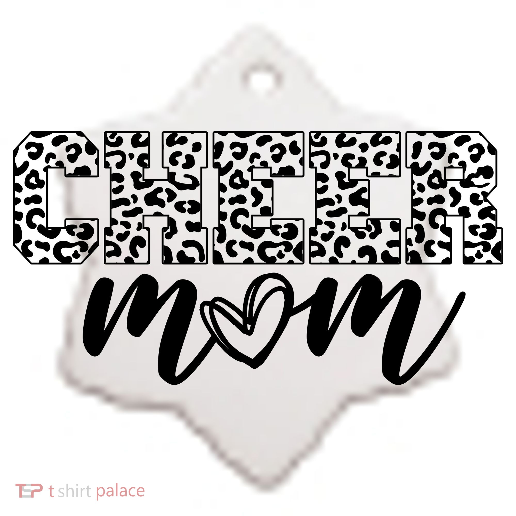 Cheer Mom Cheetah Print Cute Ceramic Ornament