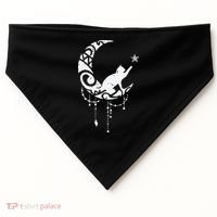 Crescent Moon Cat Star Mystical Celestial Women Girl USA-Made Doggie Bandana thumb 0