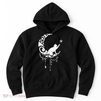 Crescent Moon Cat Star Mystical Celestial Women Girl Hoodie thumb 0