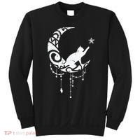 Crescent Moon Cat Star Mystical Celestial Women Girl Sweatshirt thumb 0