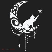 Crescent Moon Cat Star Mystical Celestial Women Girl Beanie thumb 2