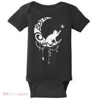 Crescent Moon Cat Star Mystical Celestial Women Girl Baby Bodysuit thumb 0