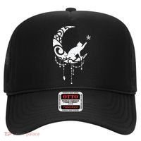 Crescent Moon Cat Star Mystical Celestial Women Girl Hat thumb 0