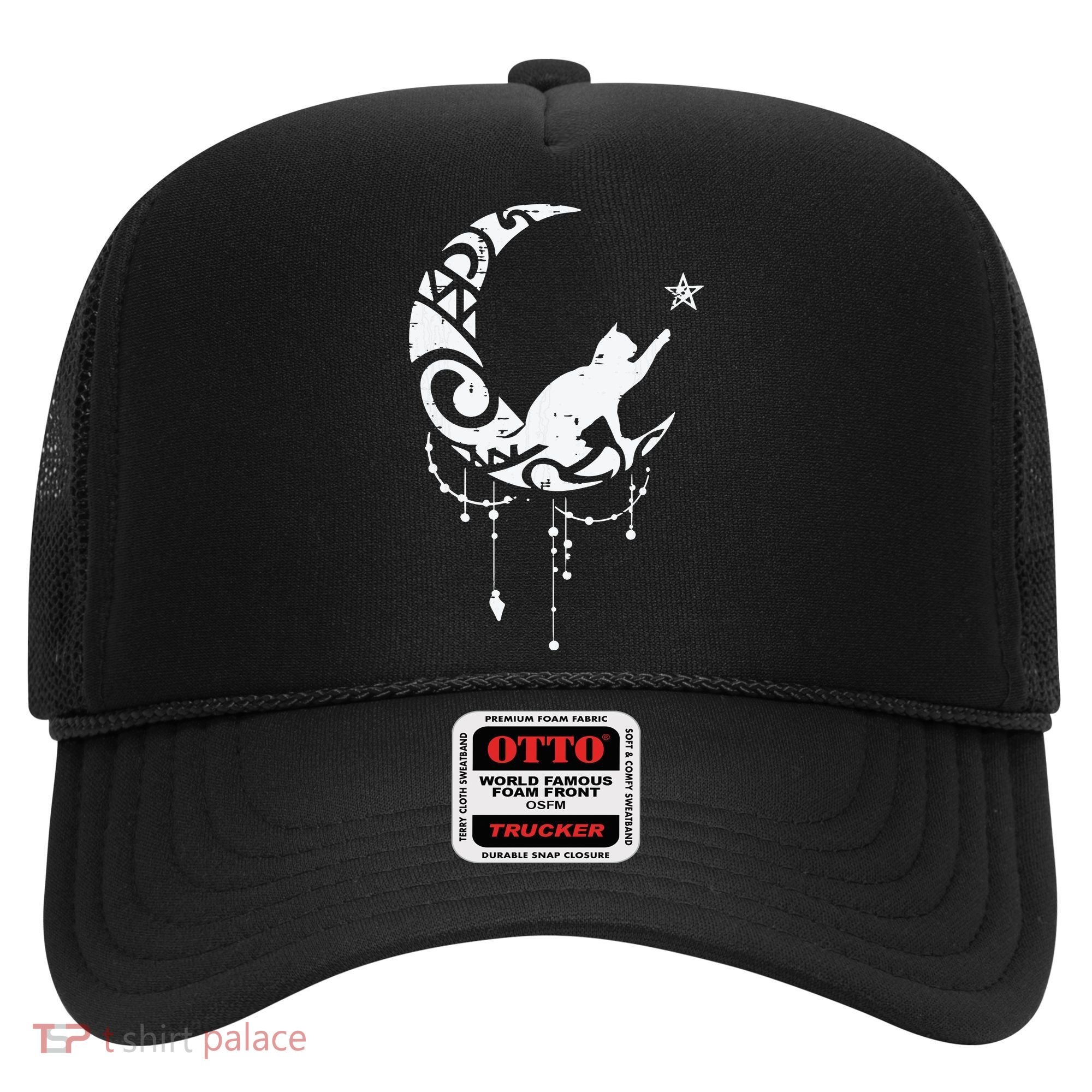 Crescent Moon Cat Star Mystical Celestial Women Girl Hat