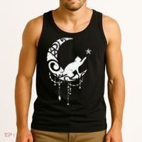 Crescent Moon Cat Star Mystical Celestial Women Girl Tank Top thumb 3