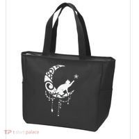 Crescent Moon Cat Star Mystical Celestial Women Girl Tote Bag thumb 3