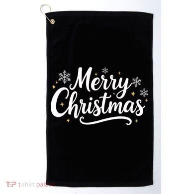 Classical Merry Christmas Golf Towel
