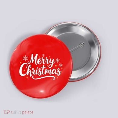 Classical Merry Christmas Button
