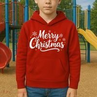 Classical Merry Christmas Kids Hoodie thumb 2