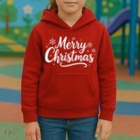 Classical Merry Christmas Kids Hoodie thumb 3