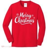 Classical Merry Christmas Kids Long Sleeve Shirt thumb 0