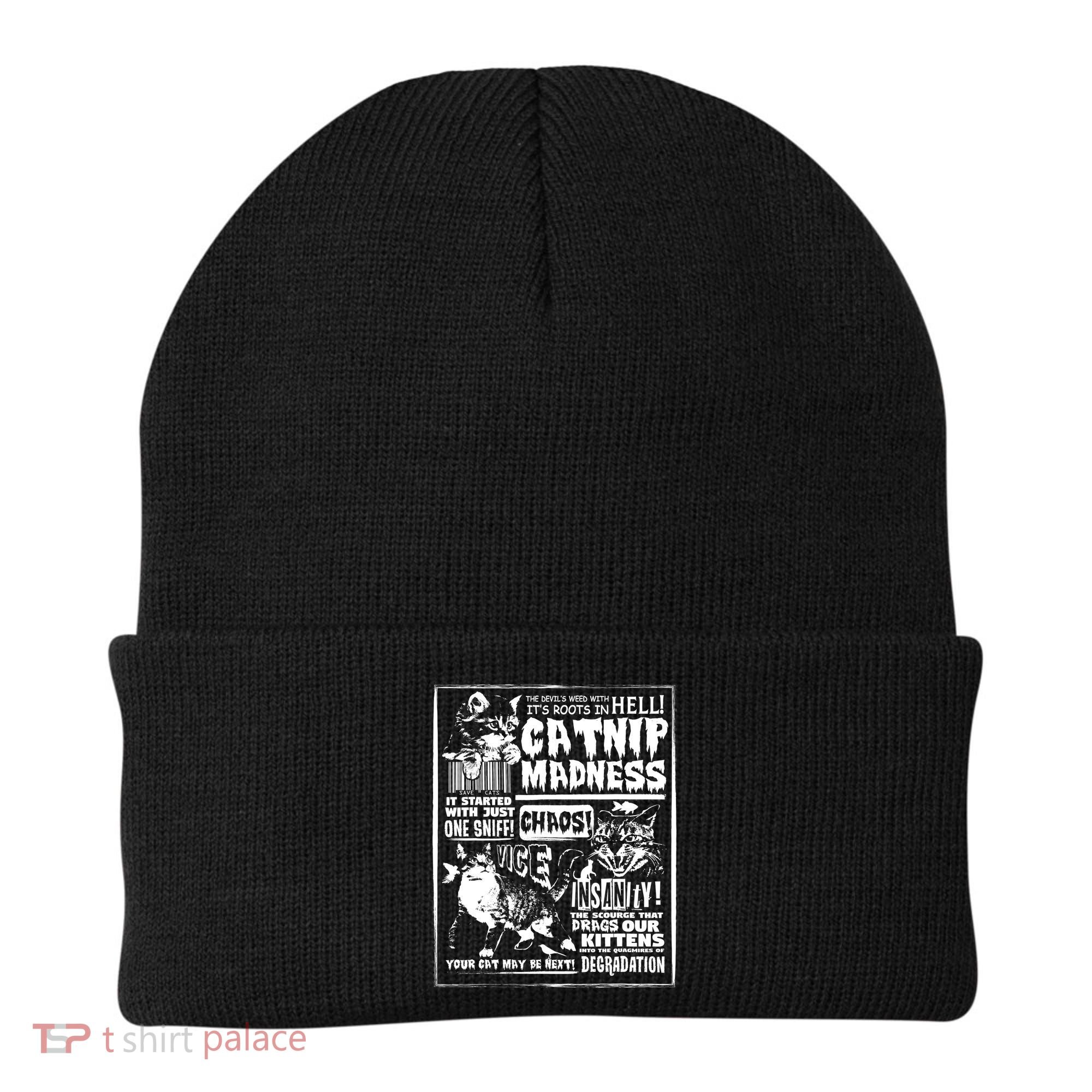 Catnip Madness Cute Kitten Cat Lover Gift For Cat Owners Beanie