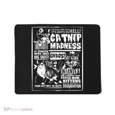 Catnip Madness Cute Kitten Cat Lover Gift For Cat Owners Mousepad