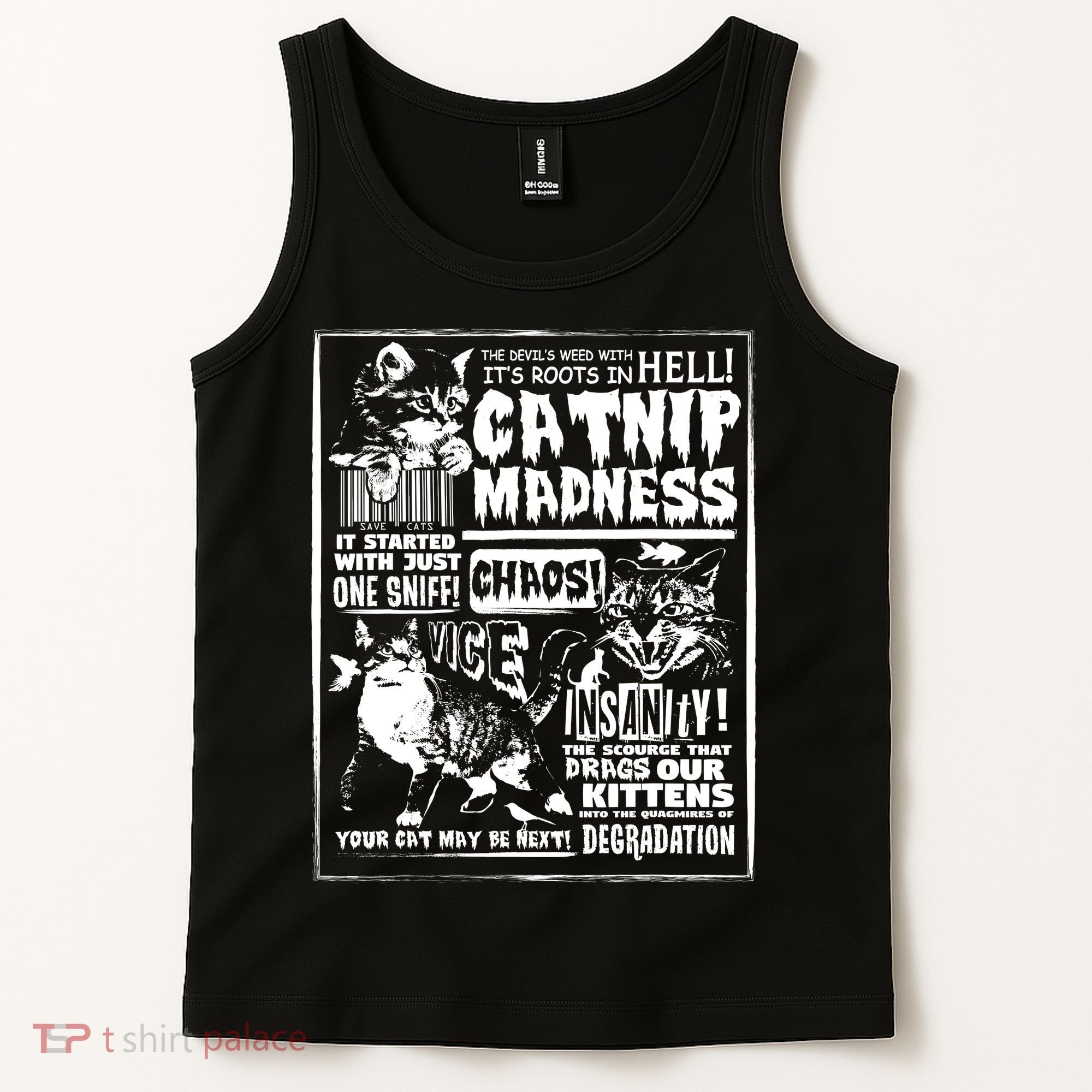 Catnip Madness Cute Kitten Cat Lover Gift For Cat Owners Tank Top