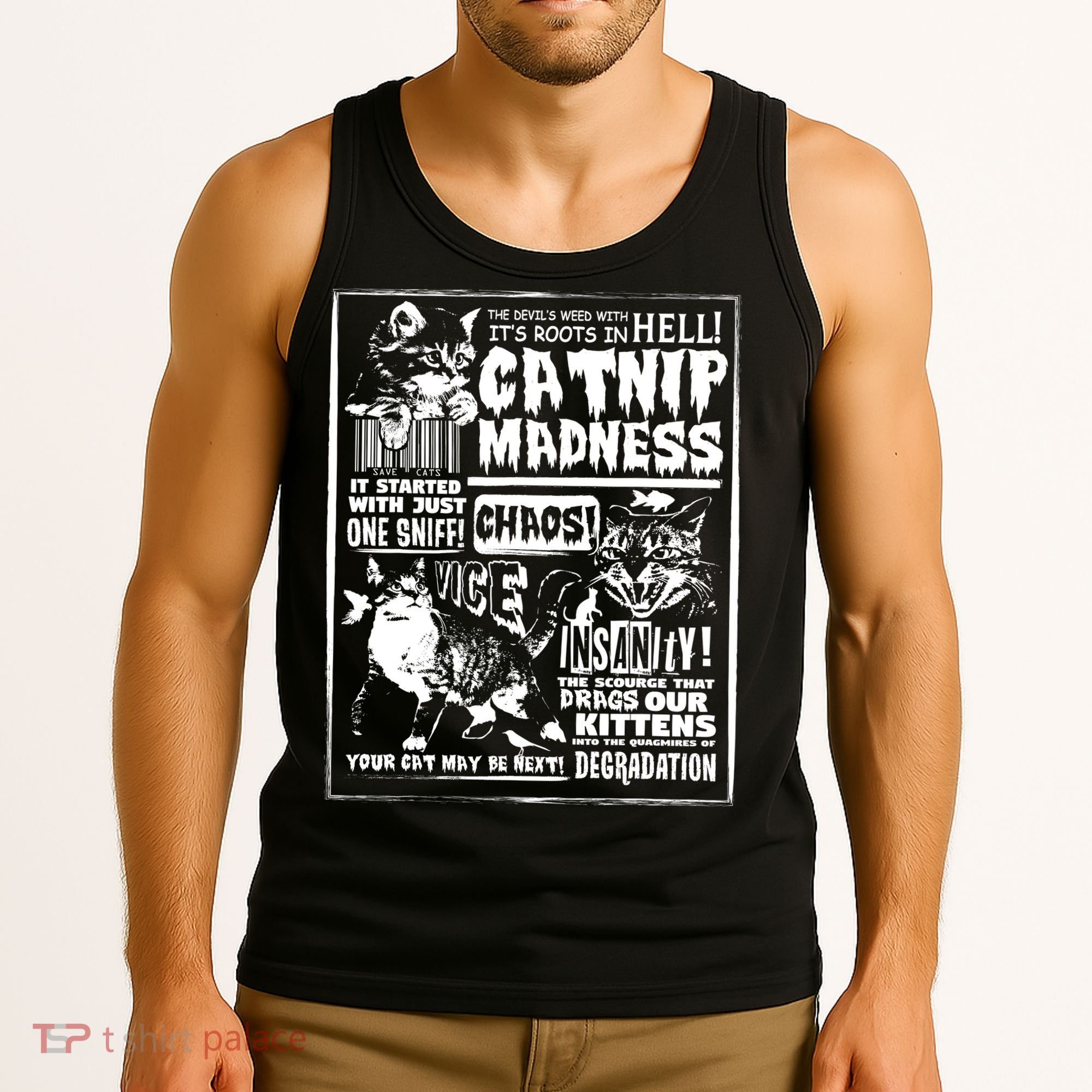 Catnip Madness Cute Kitten Cat Lover Gift For Cat Owners Tank Top