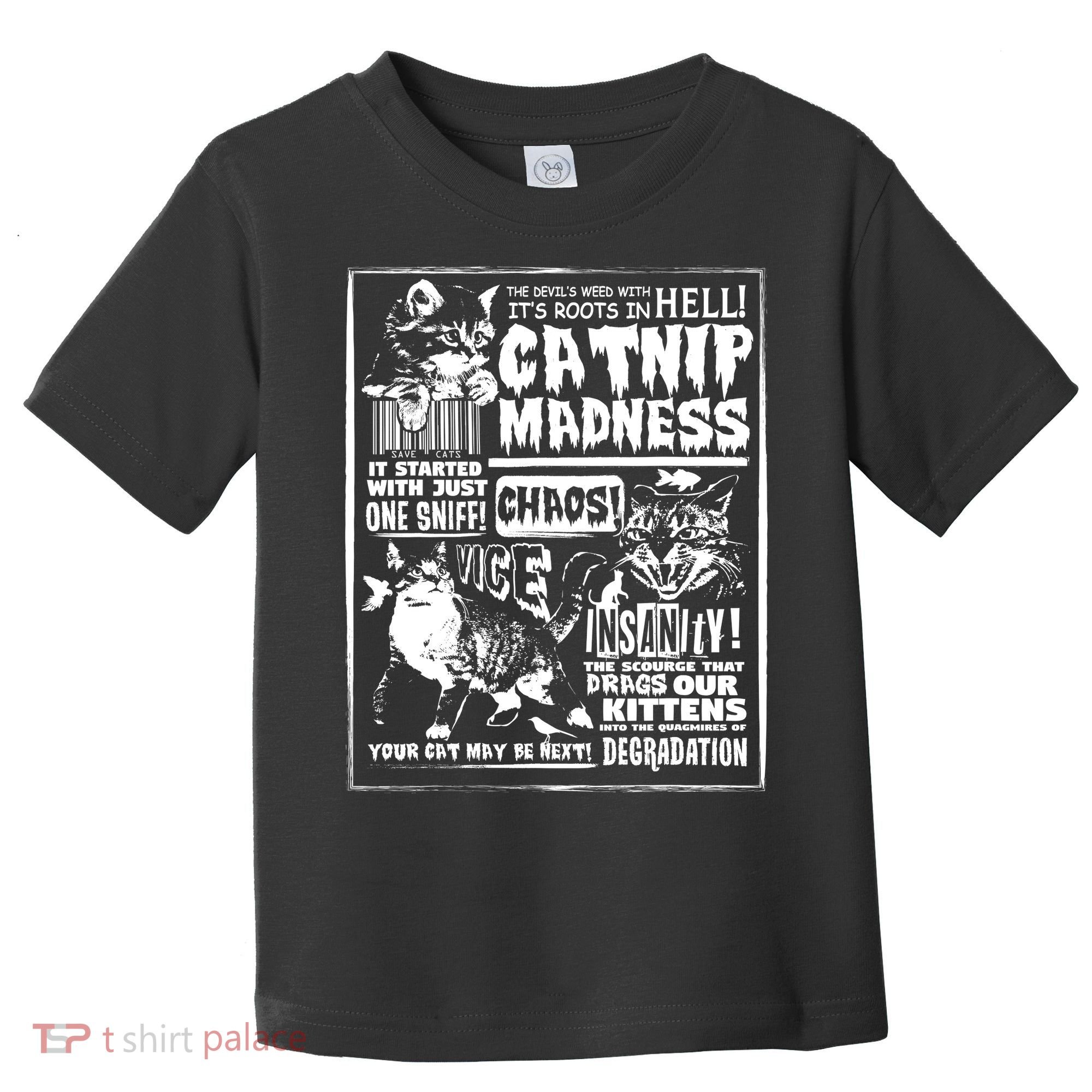 Catnip Madness Cute Kitten Cat Lover Gift For Cat Owners Toddler T-Shirt