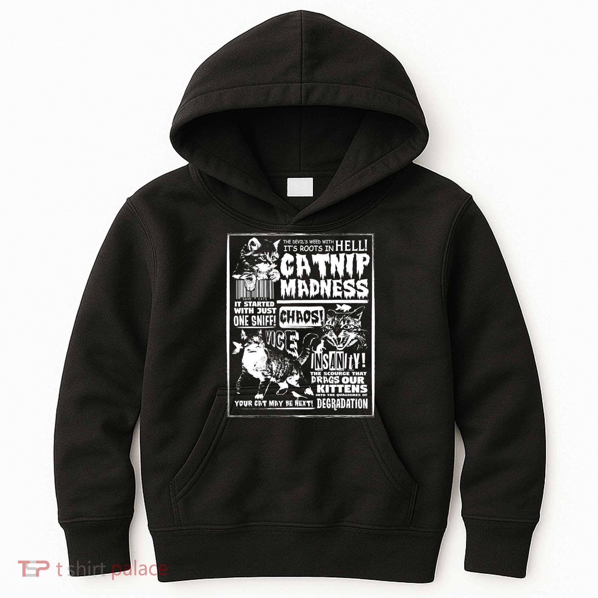 Catnip Madness Cute Kitten Cat Lover Gift For Cat Owners Kids Hoodie