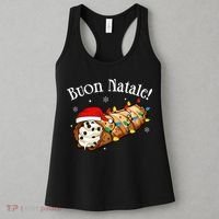Cannolo Merry Christmas In Italian Buon Natale Long Sleeve Women's Tank Top thumb 3