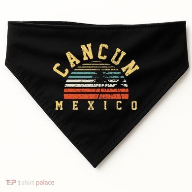 Cancun Mexico USA-Made Doggie Bandana