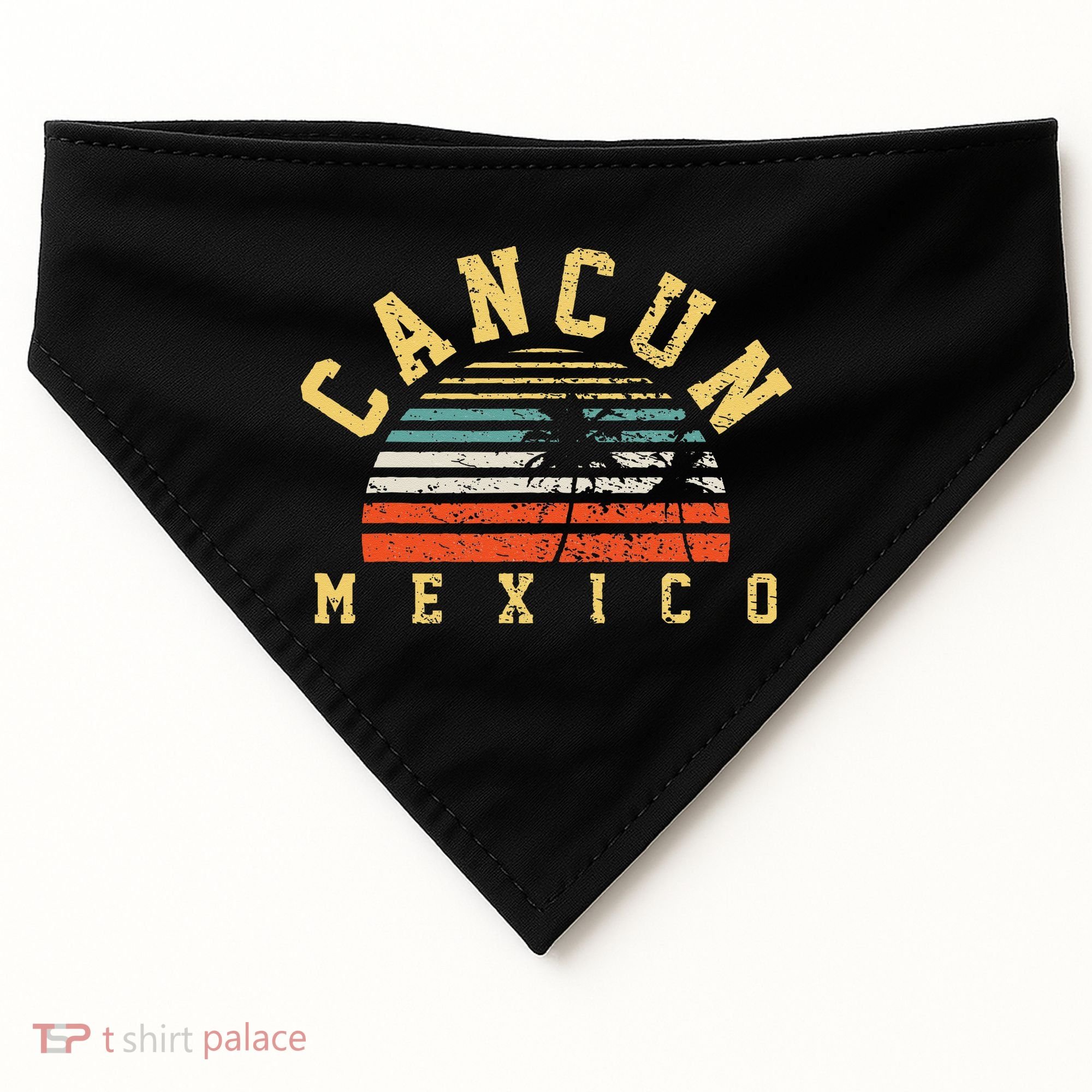 Cancun Mexico USA-Made Doggie Bandana