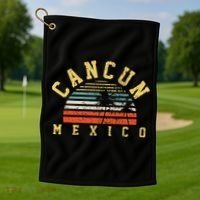 Cancun Mexico Golf Towel thumb 1