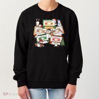 Christmas Music Cassette Tapes Christmas Tree Funny Xmas Gift Women's Sweatshirt thumb 0