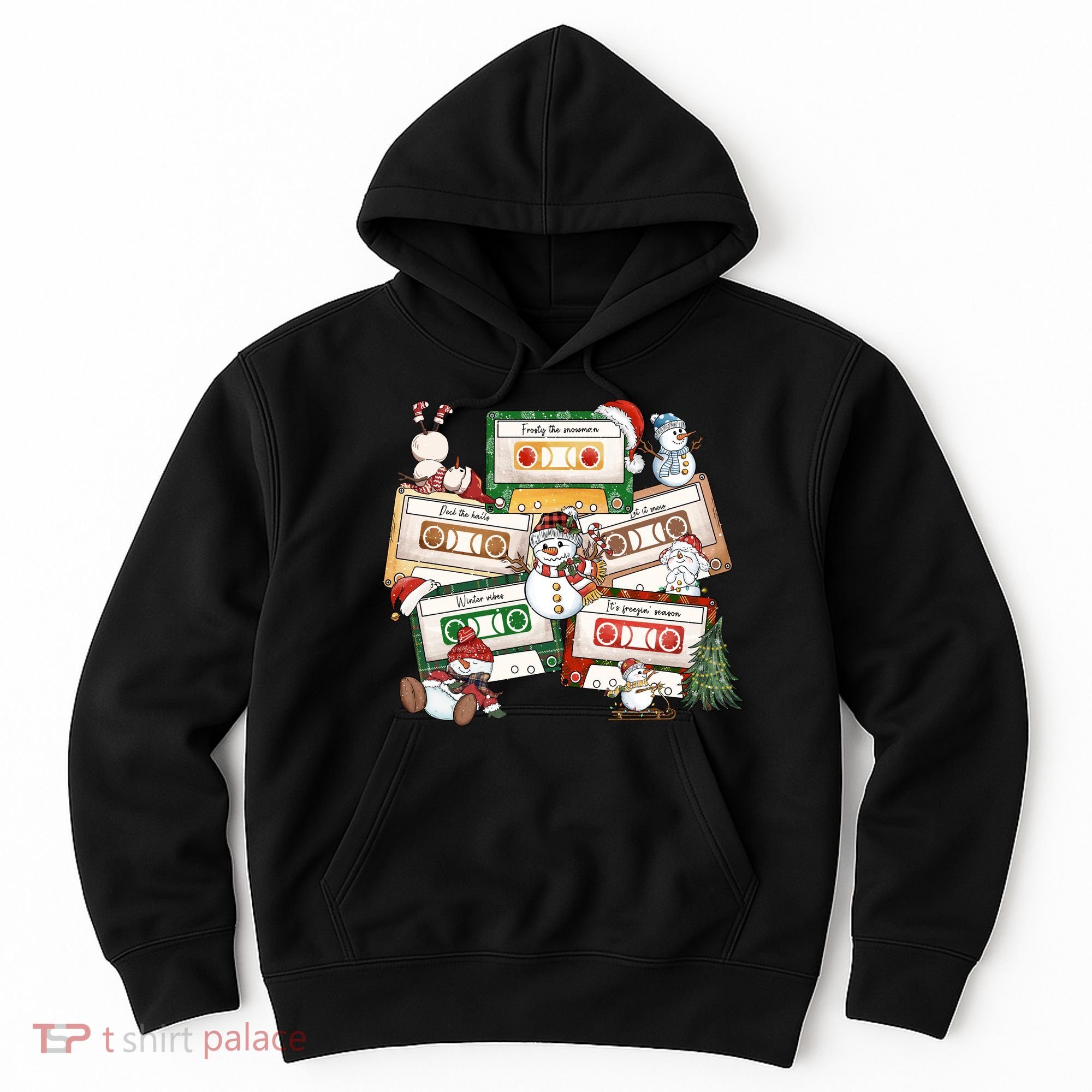Christmas Music Cassette Tapes Christmas Tree Funny Xmas Gift Hoodie