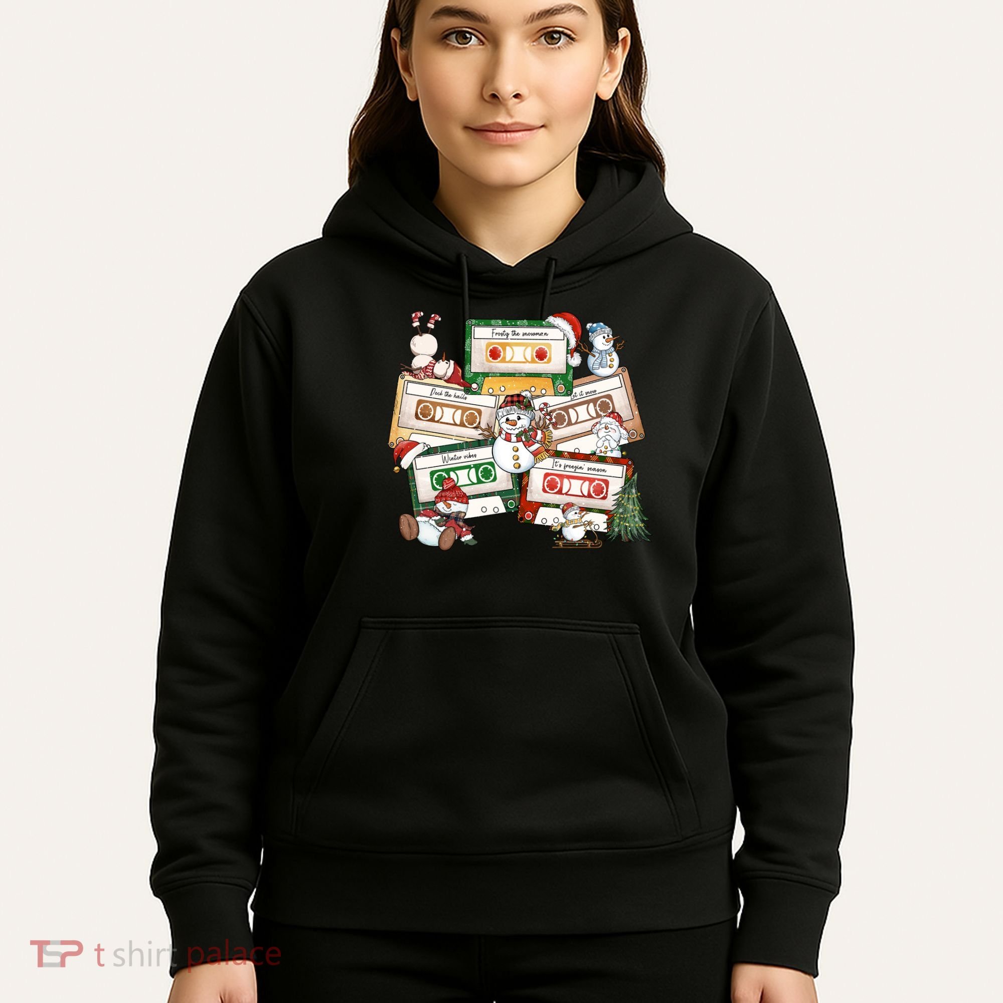 Christmas Music Cassette Tapes Christmas Tree Funny Xmas Gift Hoodie