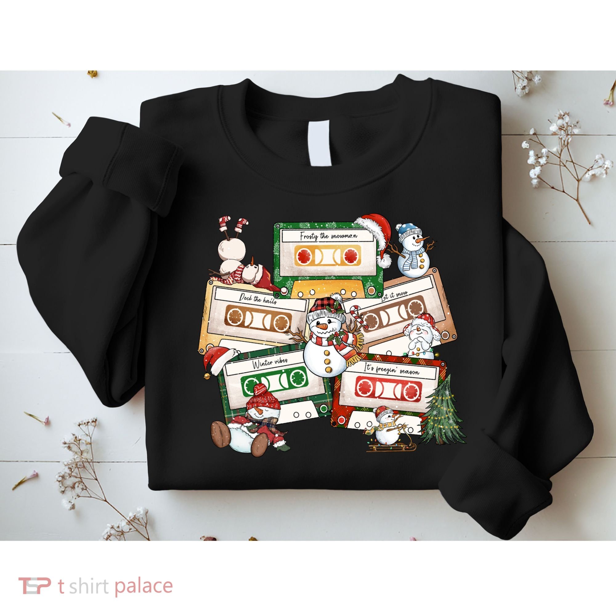 Christmas Music Cassette Tapes Christmas Tree Funny Xmas Gift Sweatshirt