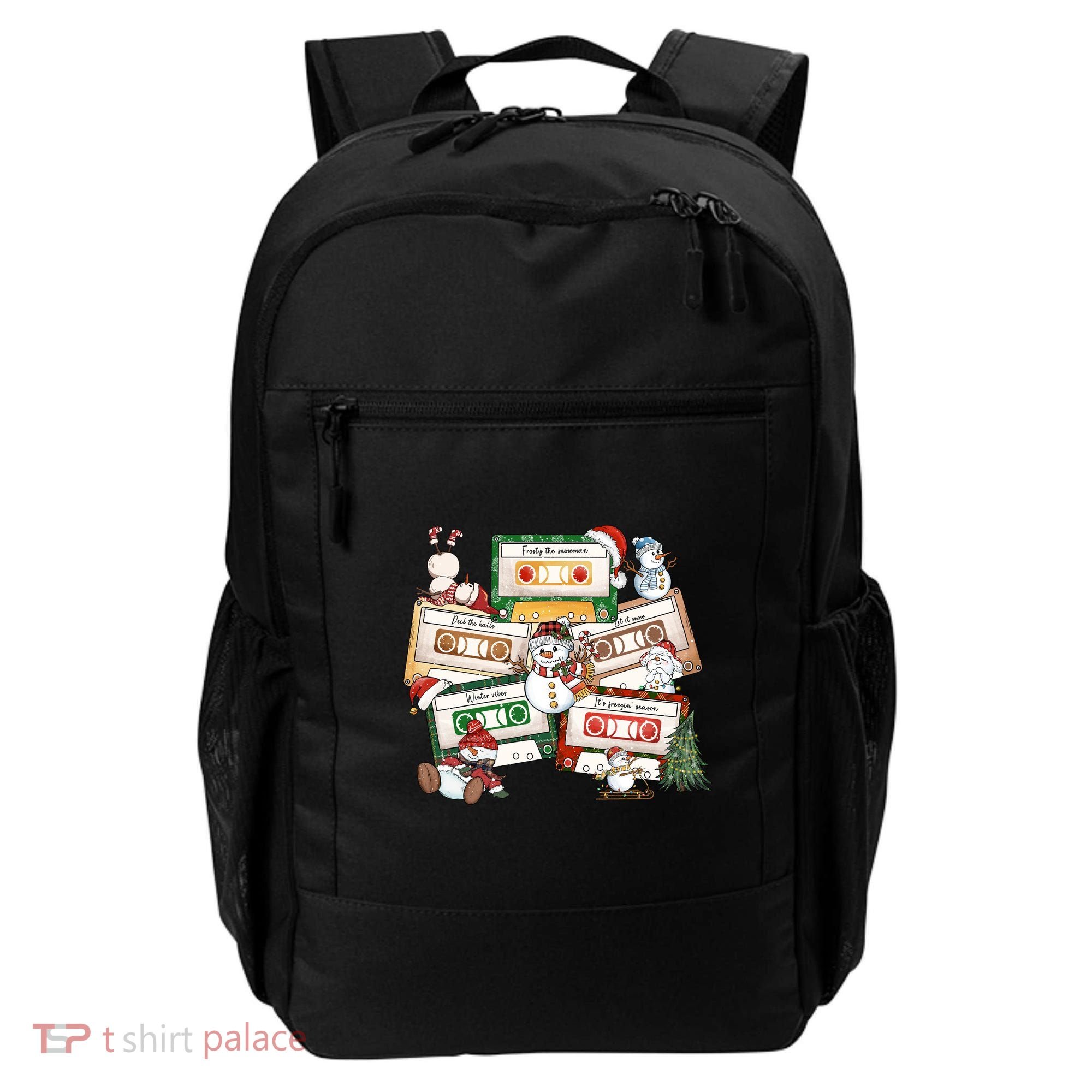 Christmas Music Cassette Tapes Christmas Tree Funny Xmas Gift Backpack