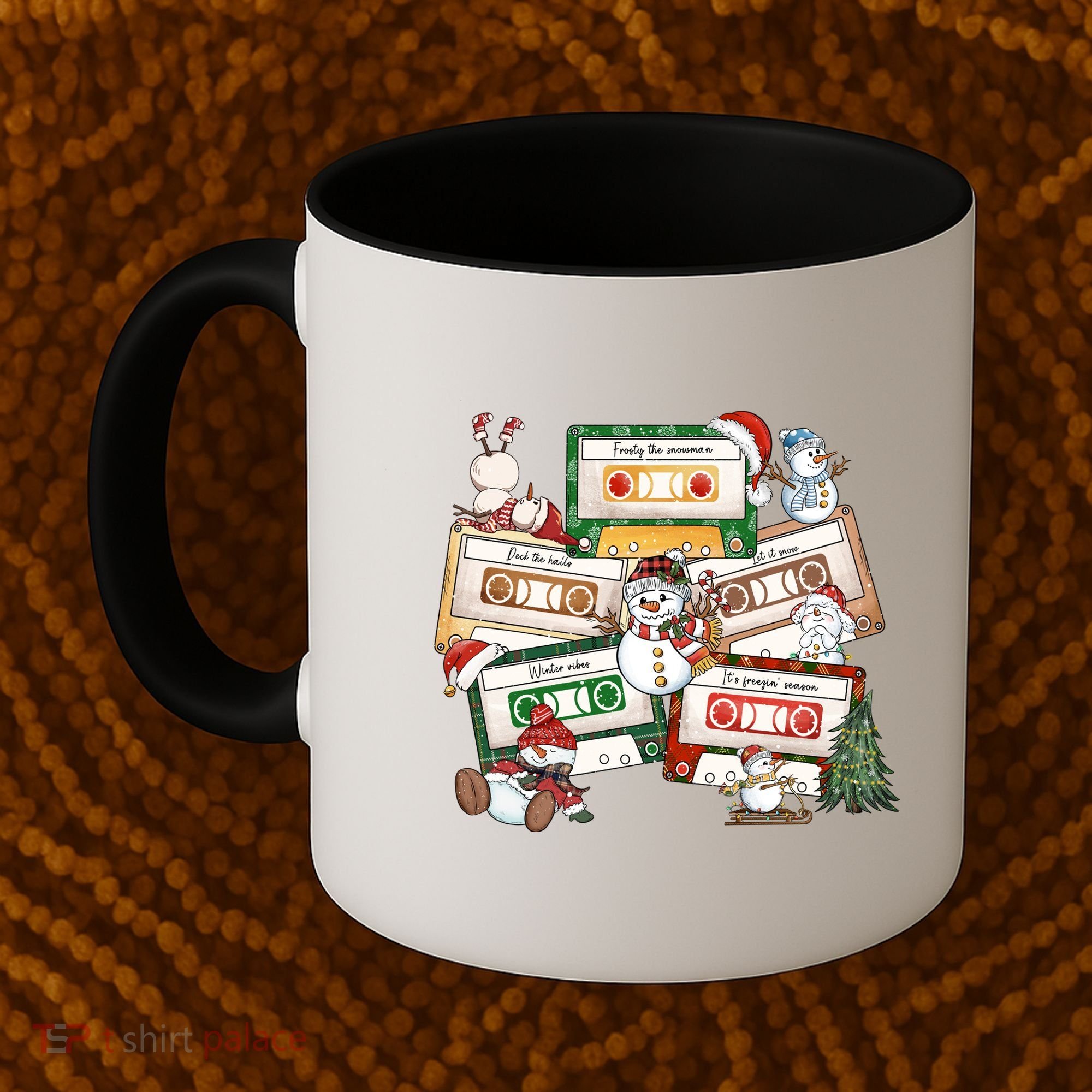 Christmas Music Cassette Tapes Christmas Tree Funny Xmas Gift Coffee Mug
