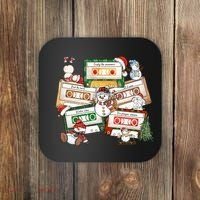 Christmas Music Cassette Tapes Christmas Tree Funny Xmas Gift Coaster thumb 0